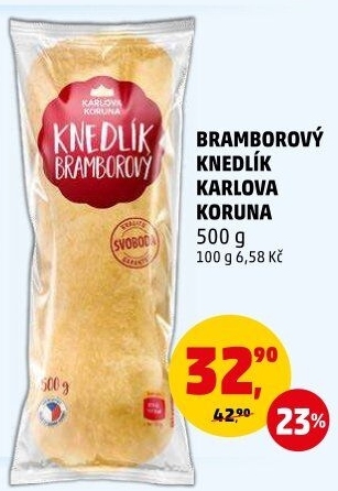 Knedlík bramborový Karlova Koruna