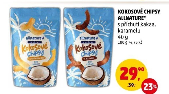 Kokosové chipsy Allnature