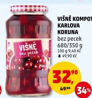 Kompot Višně Karlova Koruna