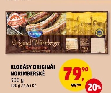 Norimberská klobása original Kupfer