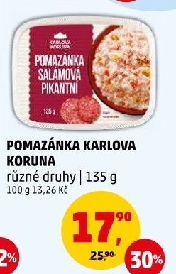 Pomazánky Karlova Koruna