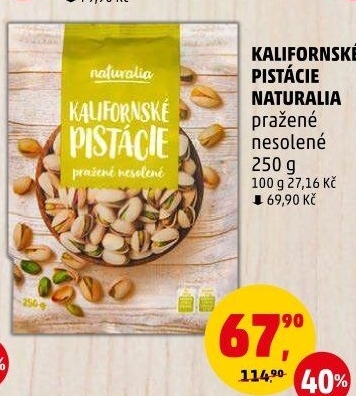 Pražené pistácie kalifornské Naturalia