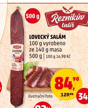 Salám lovecký Řezníkův talíř
