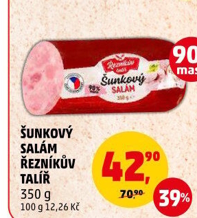 Salám šunkový Řezníkův talíř