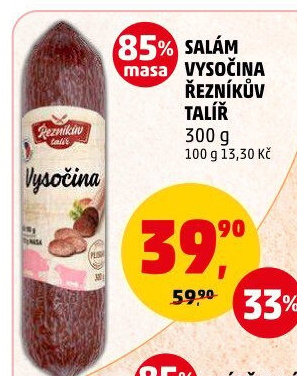Salám Vysočina Řezníkův talíř