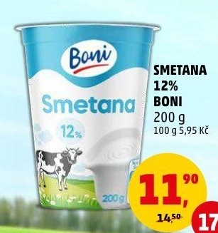 Smetana 12% Boni