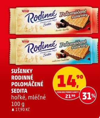 Sušenky Rodinné polomáčené Sedita