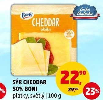 Sýr Cheddar 50% Boni