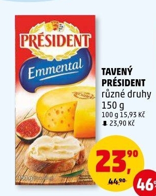 Tavené sýry Président