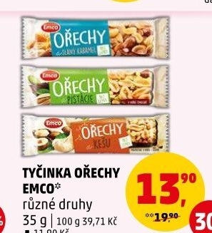 Tyčinka s ořechy Emco