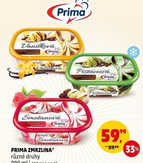 Zmrzlina ve vaničce Prima