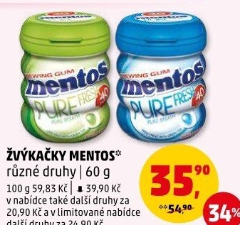 Žvýkačky Mentos