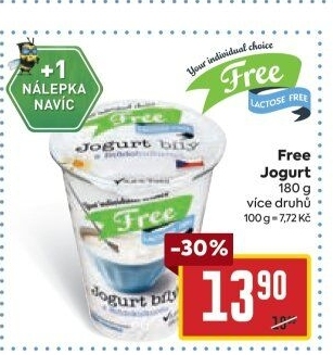 Bílý jogurt bez laktózy Laktose Free