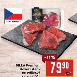 Hovězí steak ze svíčkové Billa Premium