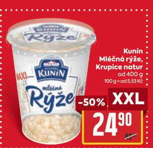 Mléčná rýže Mlékárna Kunín