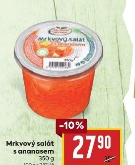 Mrkvový salát s ananasem Jihočeská zelenina