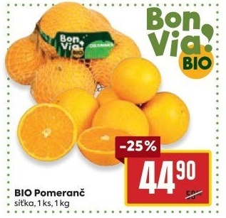 Pomeranče Bio Billa Bonvia