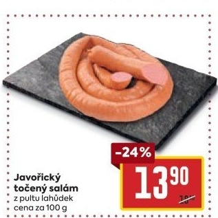 Salám javořický točený