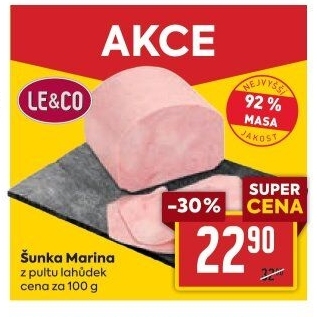 Šunka Marina nejvyšší jakosti LE&amp