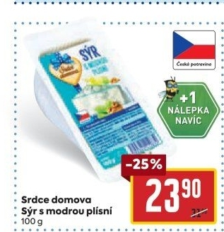 Sýr s modrou plísní Srdce domova