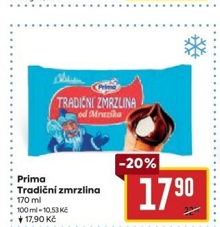 Tradiční zmrzlina od Mrazíka Prima