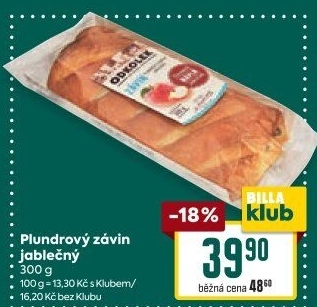 Závin plundrový s náplní Odkolek