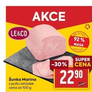 Šunka Marina nejvyšší jakosti LE&amp