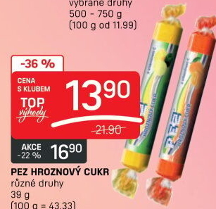 Bonbony z hroznového cukru PEZ