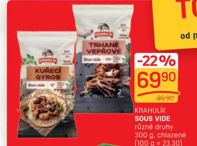 Hotová jídla Sous vide Krahulík
