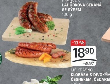 Klobása s divokým česnekem Krásno