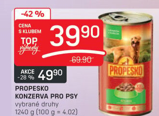 Konzerva pro psy Propesko