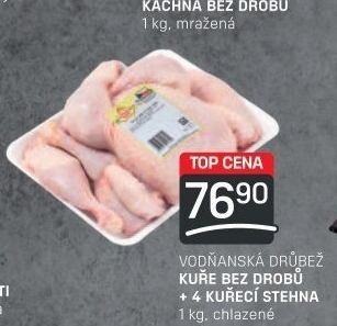 Kuře + 4 kuřecí stehna Vodňanské kuře