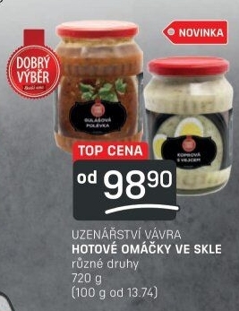 Omáčky hotové Dobrý výběr