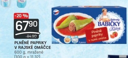 Papriky plněné v rajské omáčce mražené Dobroty babičky Kláry