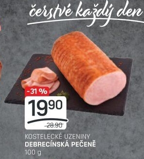 Pečeně debrecínská Kostelecké uzeniny
