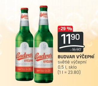 Pivo světlé výčepní Budweiser Budvar