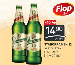 Pivo světlý ležák 12° Staropramen