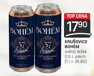 Pivo světlý ležák Bohém Krušovice