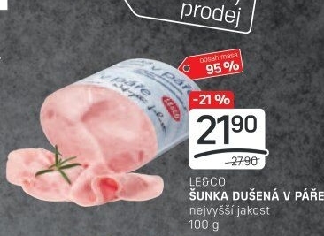 Šunka dušená nejvyšší jakosti LE&amp