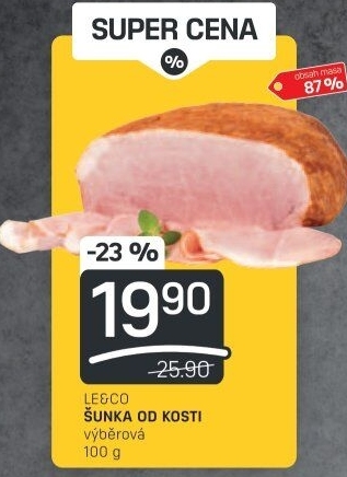 Šunka od kosti výběrová LE&amp