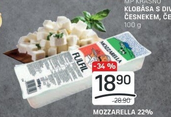 Sýr mozzarella cihla Bayernland