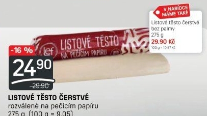 Těsto listové rozválené Lef