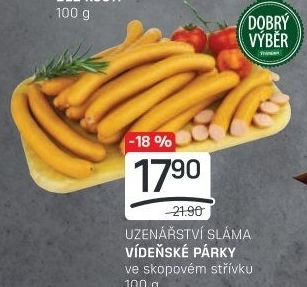 Vídeňské párky Premium Dobrý Výběr