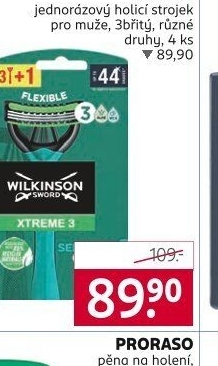 Holítka jednorázová pánská Xtreme 3 Wilkinson