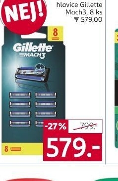 Náhradní hlavice pánské Mach 3 Gillette