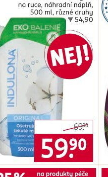 Tekuté mýdlo Indulona - náhradní náplň