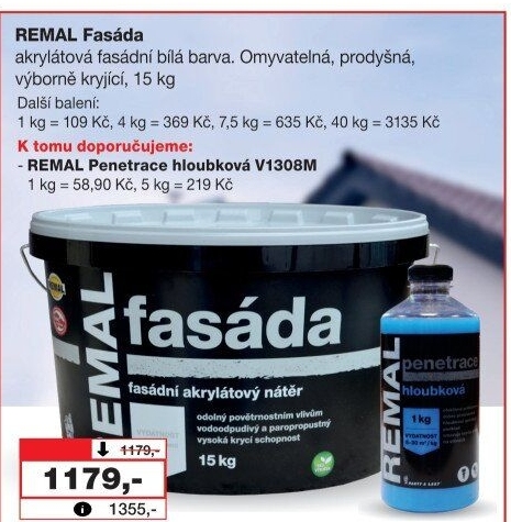 Fasádní barva Fasáda Remal