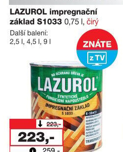 Impregnační základ na dřevo Lazurol