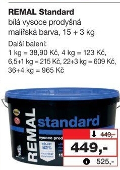Malířská barva Remal Standard