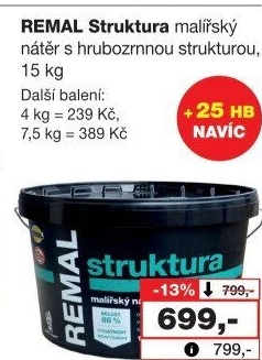 Malířský nátěr Struktura Remal